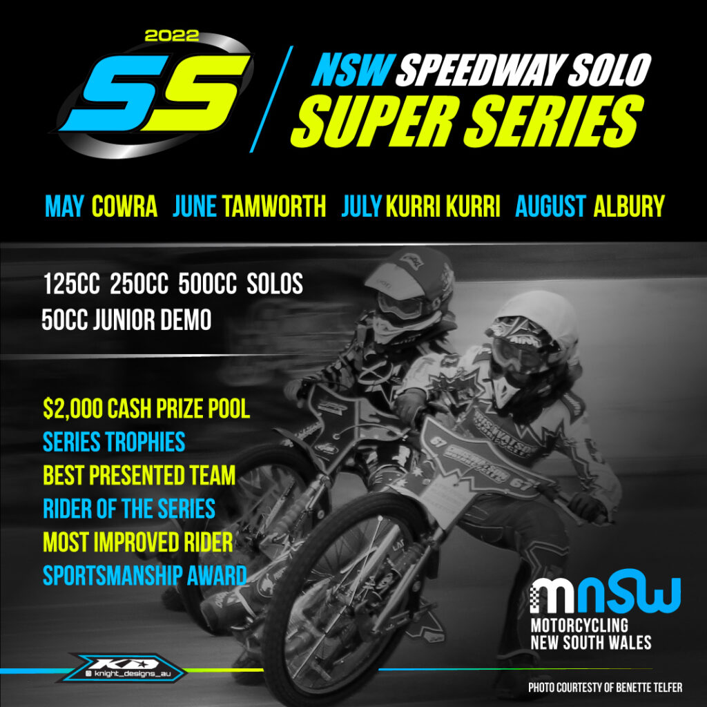 2022 NSW Speedway Solo Super Series Media Release Motorcycling NSW